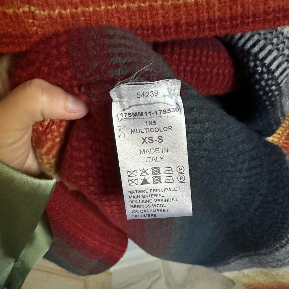 EUC Chloe Horizontal Stripe Wool/Cashmere Poncho - size XS/S - Picture 8 of 8